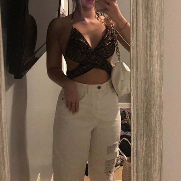 Princess Polly “Dance Till Dawn Top” in tiger print - Picture 3 of 5